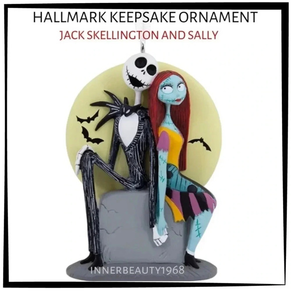 HALLMARK CHRISTMAS ORNAMENT JACK SKELLINGTON AND SALLY NWT - Picture 9 of 9